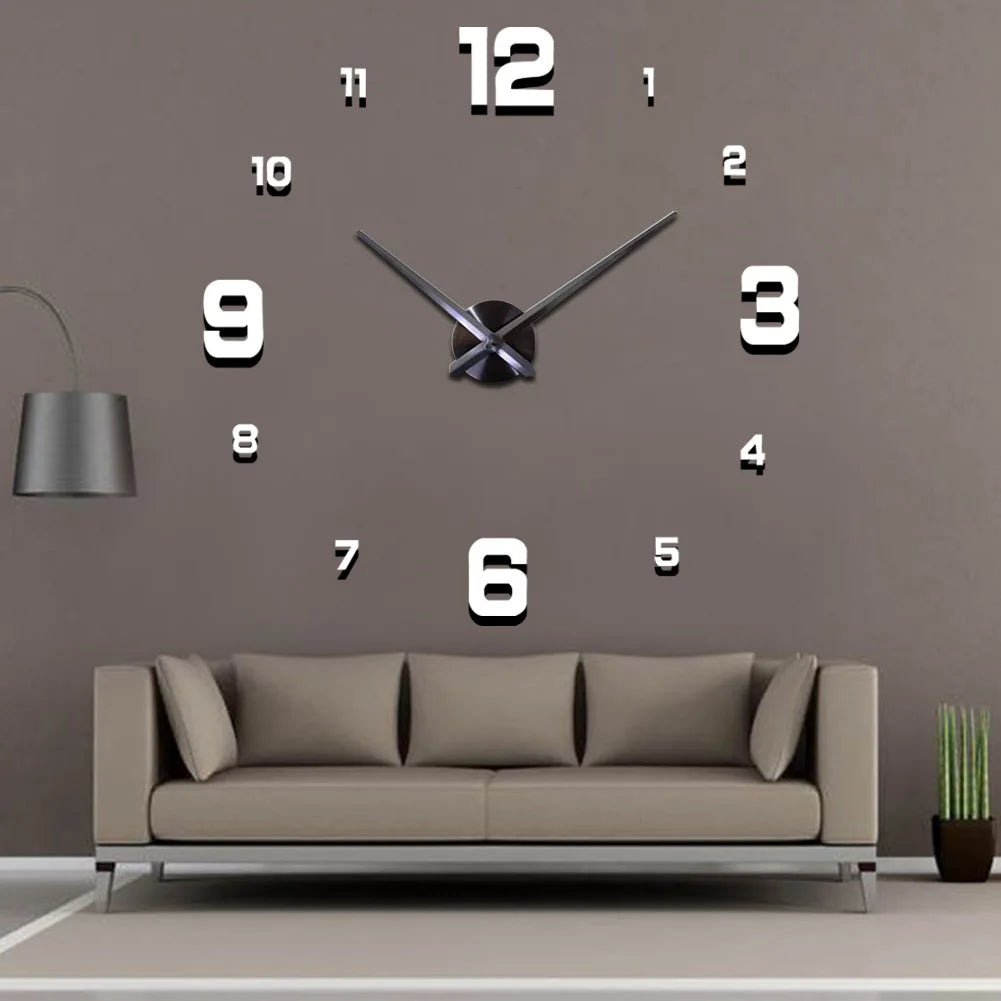 Modern Design Large Wall Clock 3D DIY Quartz Clocks Fashion Watches