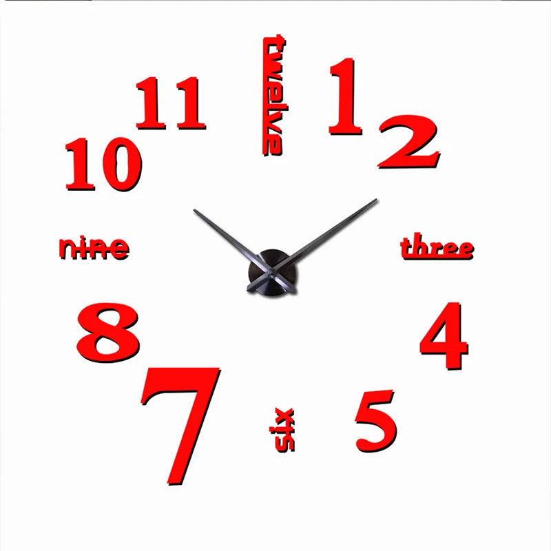 Modern Design Large Wall Clock 3D DIY Quartz Clocks Fashion Watches