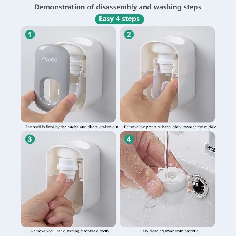 Automatic Toothpaste Dispenser Wall Mount Bathroom Accessories