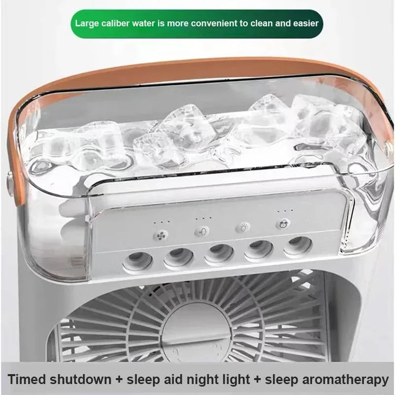 Portable Fan Air Conditioners USB Electric Fan LED Night Light