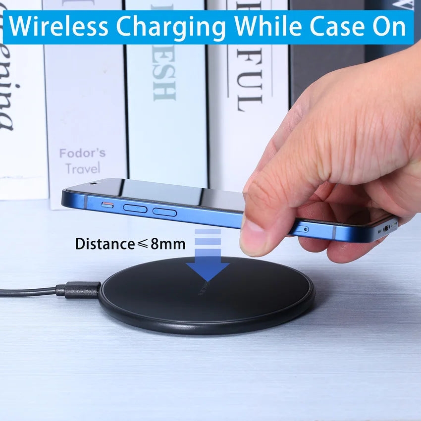 Fast Wireless Charger Pad Stand Desktop Mobile Charging Dock Station