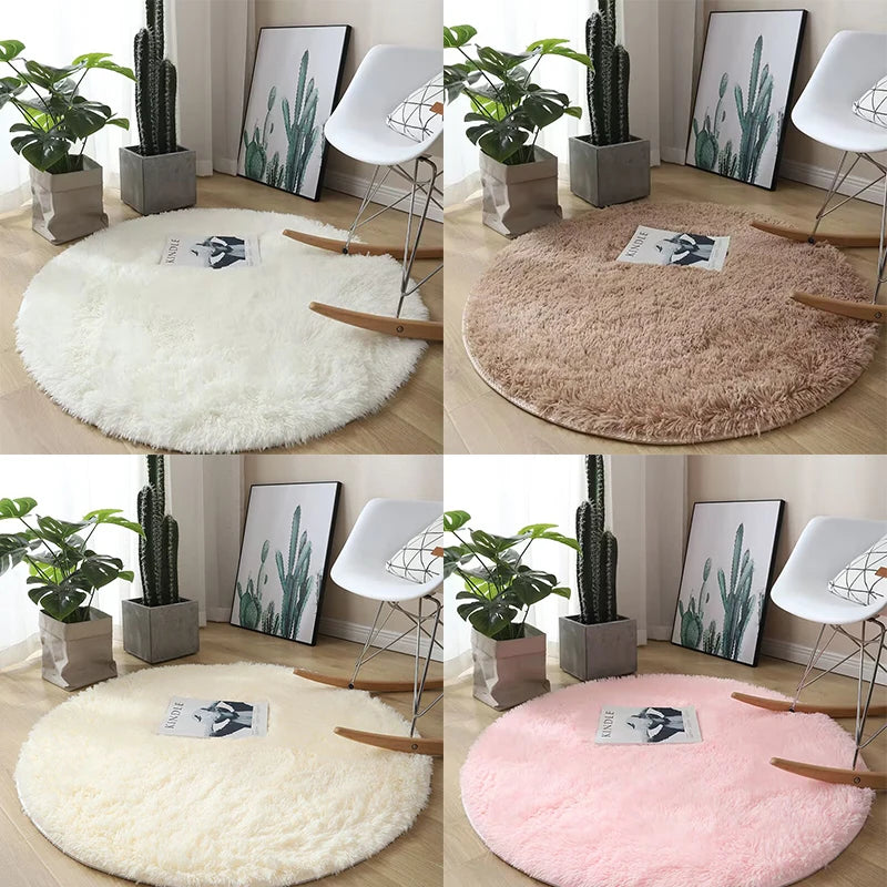 Plush round carpet living Room Decoration Children's Bedroom mat