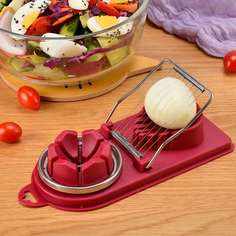 Multifunctional Egg Cutter Stainless Steel Egg Slicer Sectioner Cutter