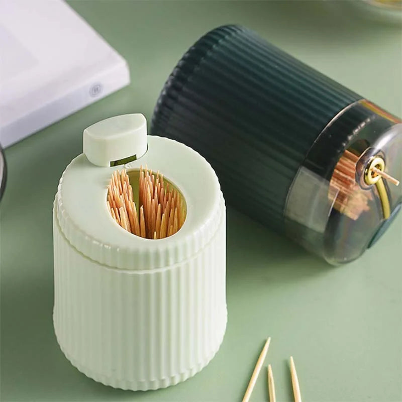 Automatic Toothpick Dispenser Portable Plastic Toothpick Holder