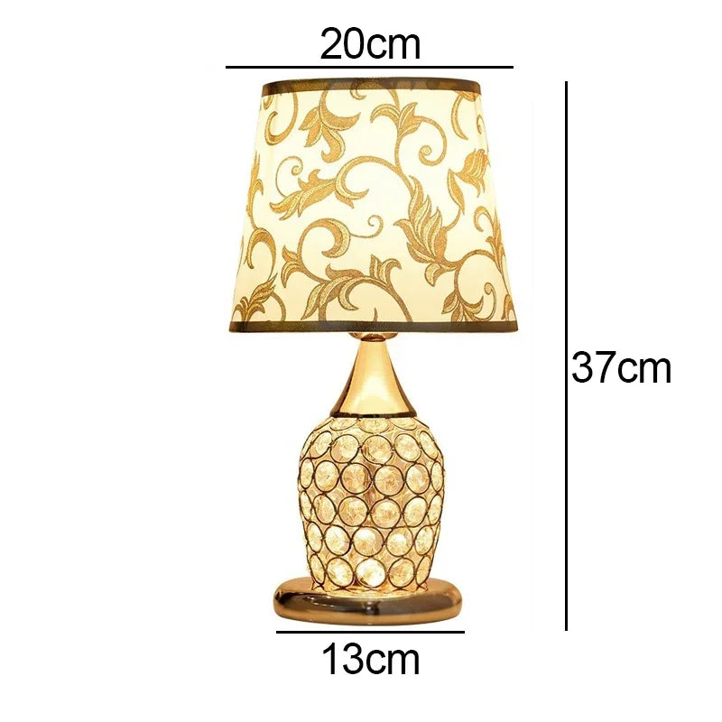 European-Style Crystal Table Lamp Ins Simple Modern Bedroom Lamp