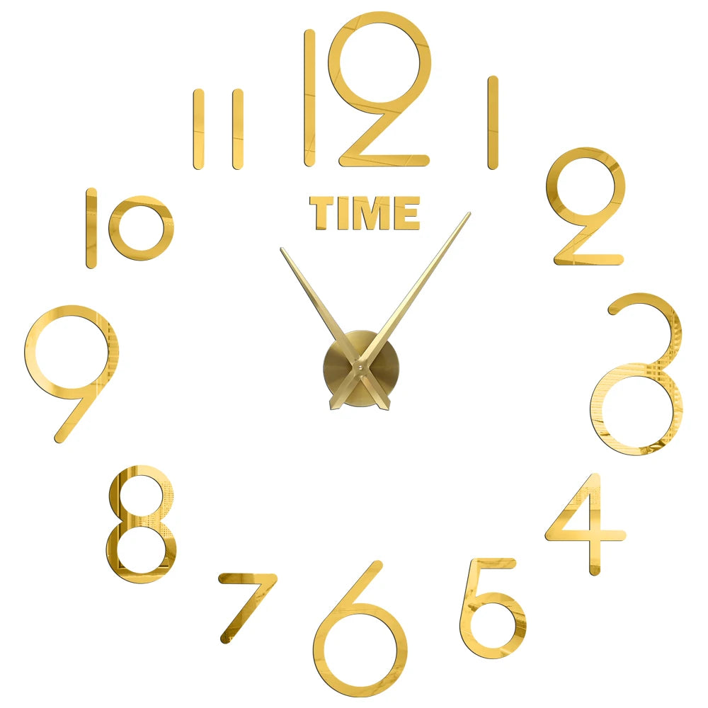 Modern Design Large Wall Clock 3D DIY Quartz Clocks Fashion Watches