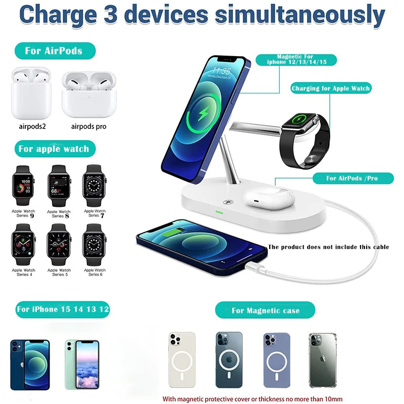 Wireless Charger For iPhone Magsafe Charger Fast Charging Station