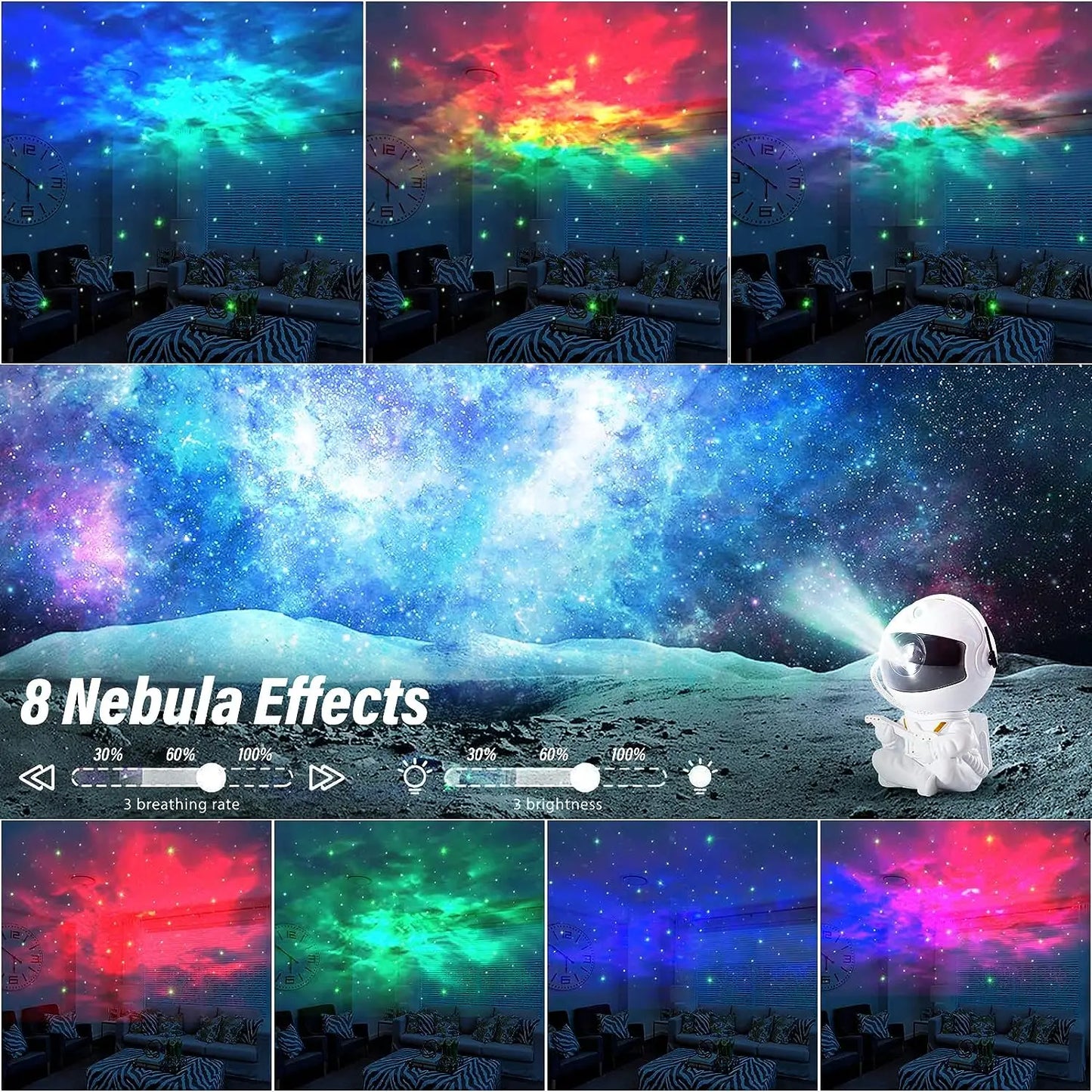 Star Projector Galaxy Light Astronaut Space Projector Starry Lamp