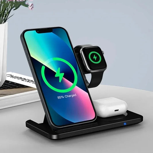 Wireless Charger Stand Pad For iPhone Max Foldable Fast Charging Station