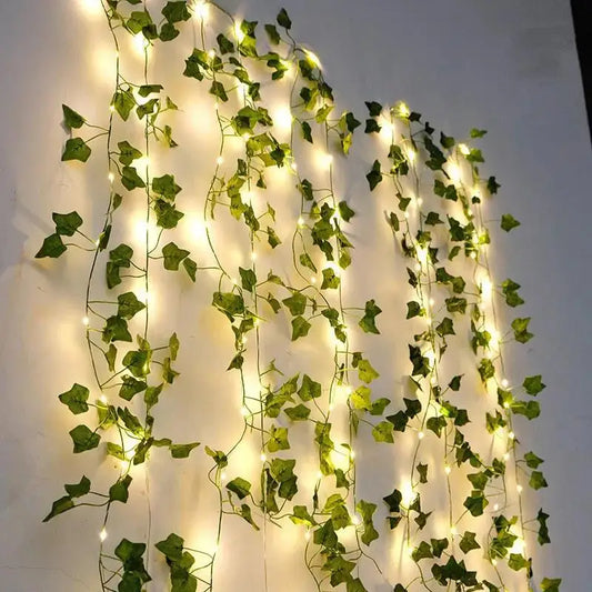 Flower Green Leaf String Lights Artificial Ivy Vine Fairy Light