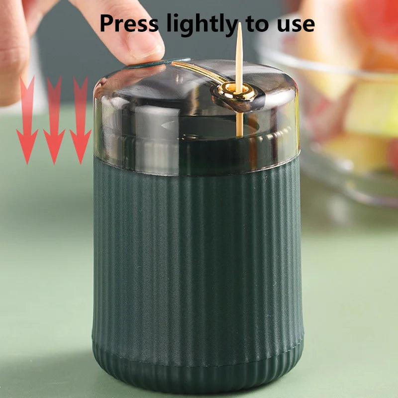 Automatic Toothpick Dispenser Portable Plastic Toothpick Holder