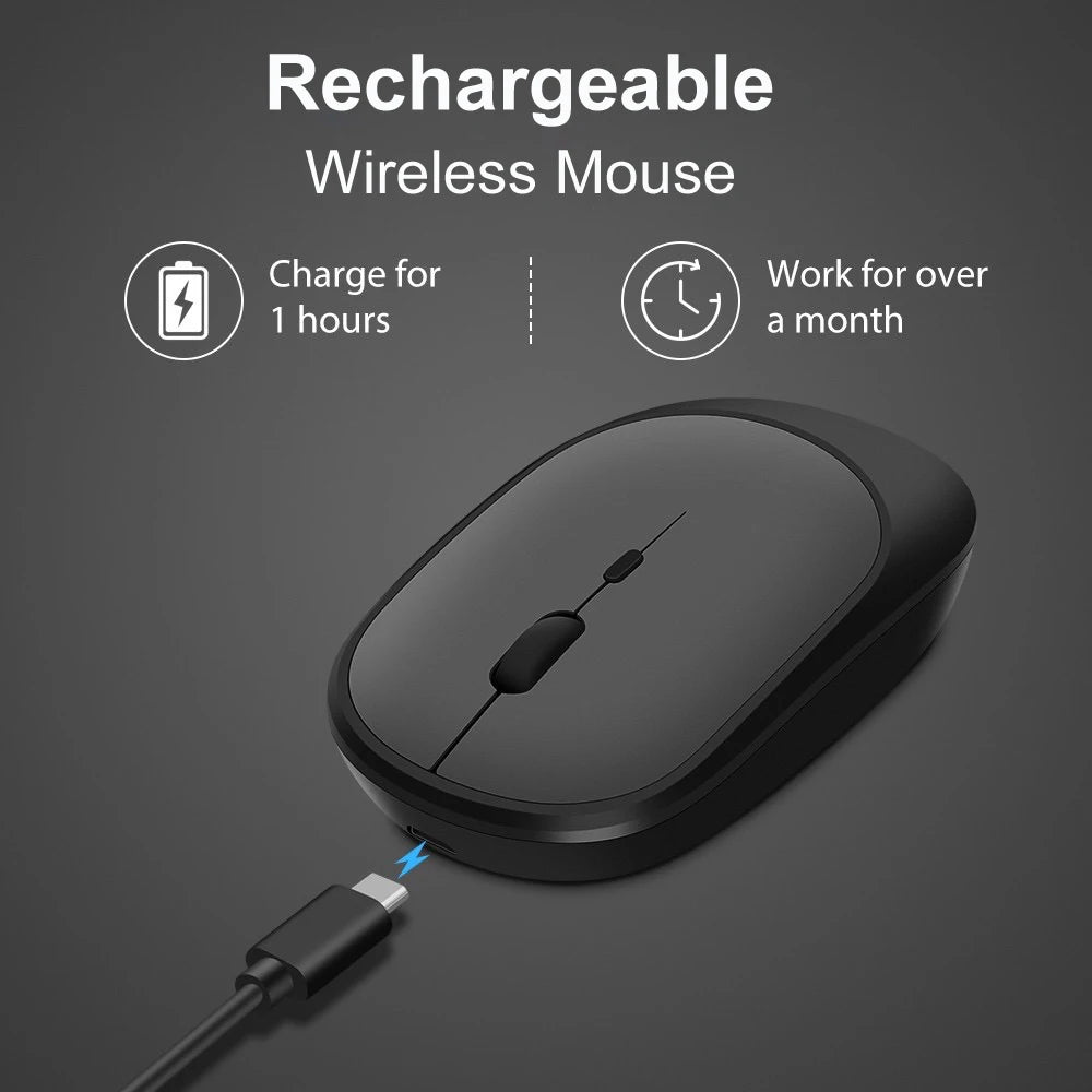 Wireless Mouse Rechargeable Mouse Gamer Dual Modes For Laptop