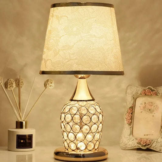 European-Style Crystal Table Lamp Ins Simple Modern Bedroom Lamp