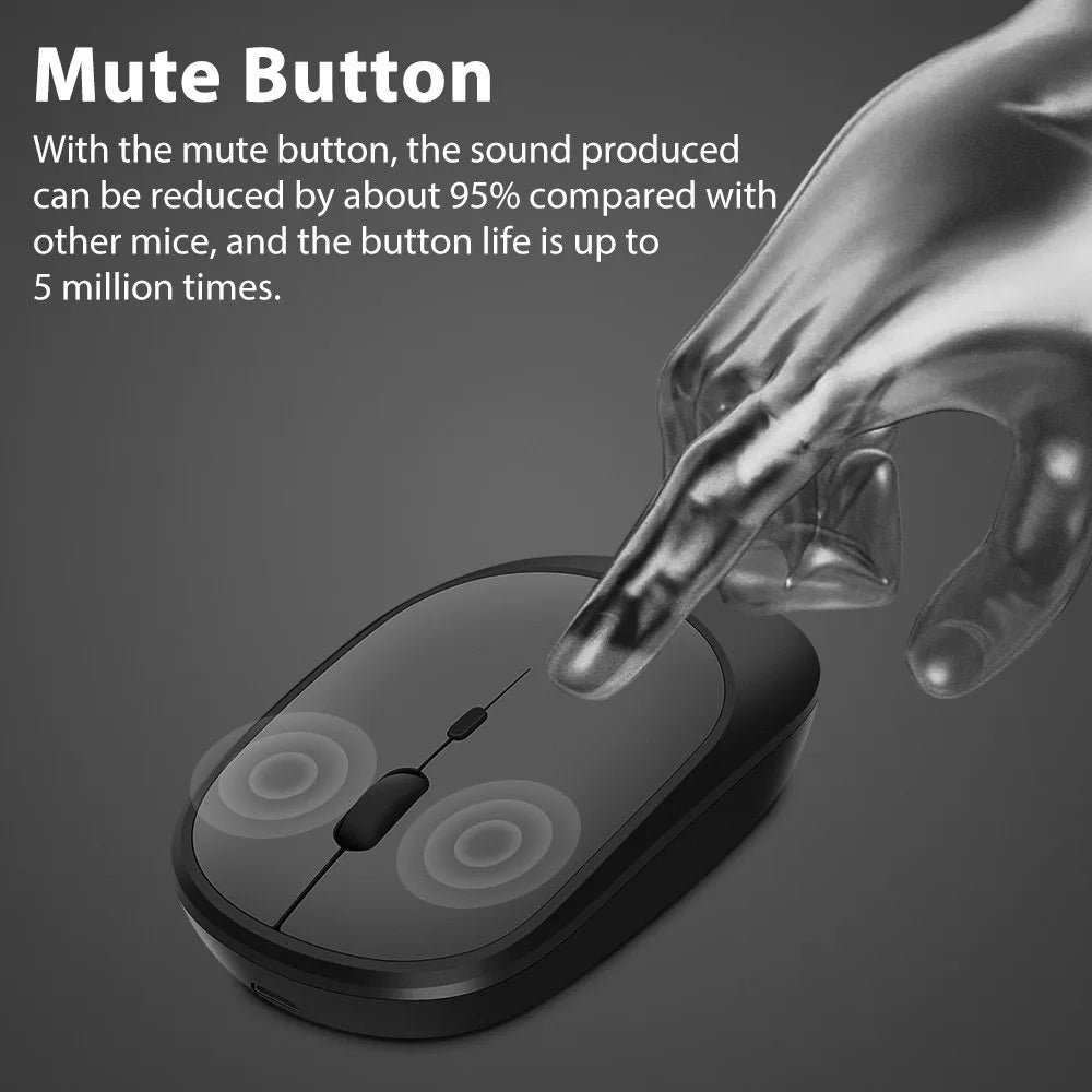 Wireless Mouse Rechargeable Mouse Gamer Dual Modes For Laptop