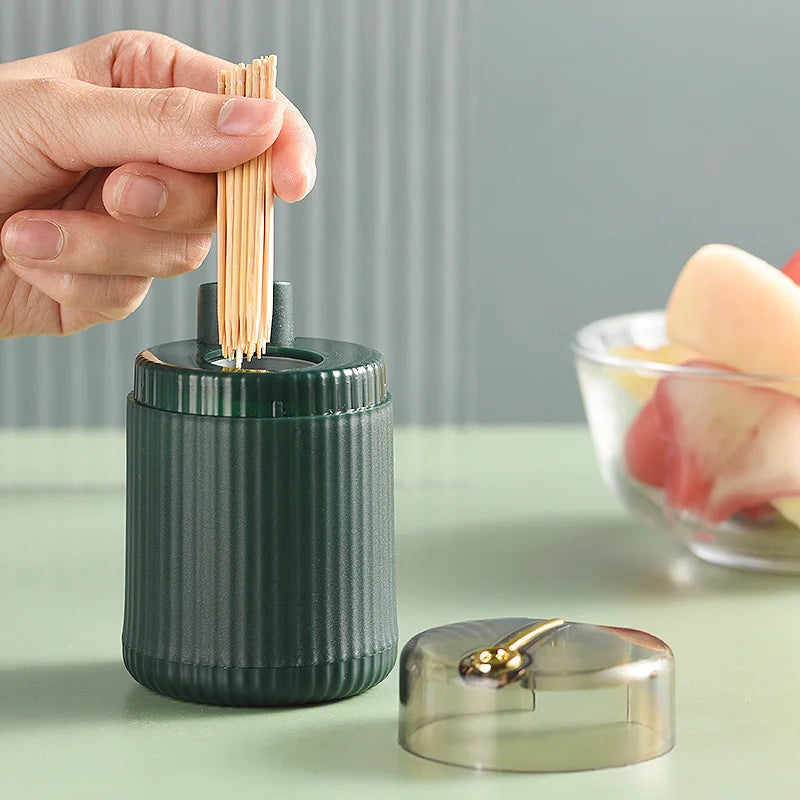 Automatic Toothpick Dispenser Portable Plastic Toothpick Holder