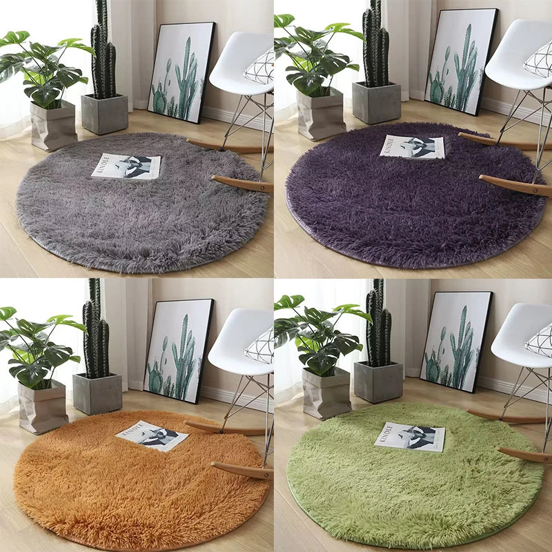 Plush round carpet living Room Decoration Children's Bedroom mat