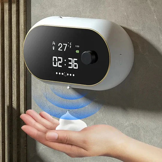 Creative Liquid Foam Soap Dispensers Time Temperature Display